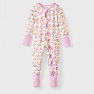 Little Sleepies Pastel Rainbow Zippie in Newborn